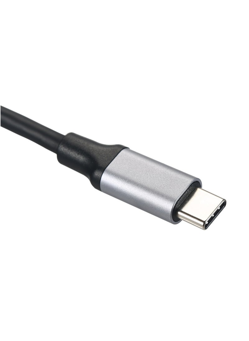 Generic 4-In-1 Hub Type-C To HD VGA Adapter Grey/Black  - Image 4