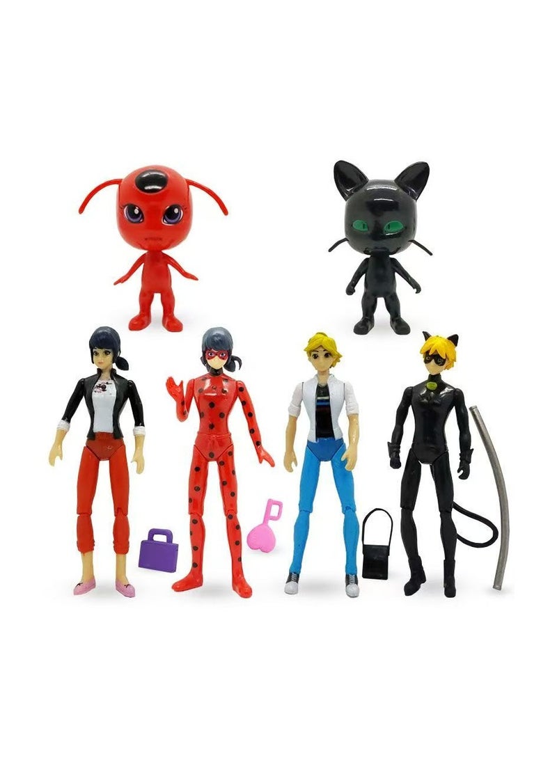 Bagged Lady Bug 4 types of dolls+2 types of pet characters height 7-12cm  - Image 1