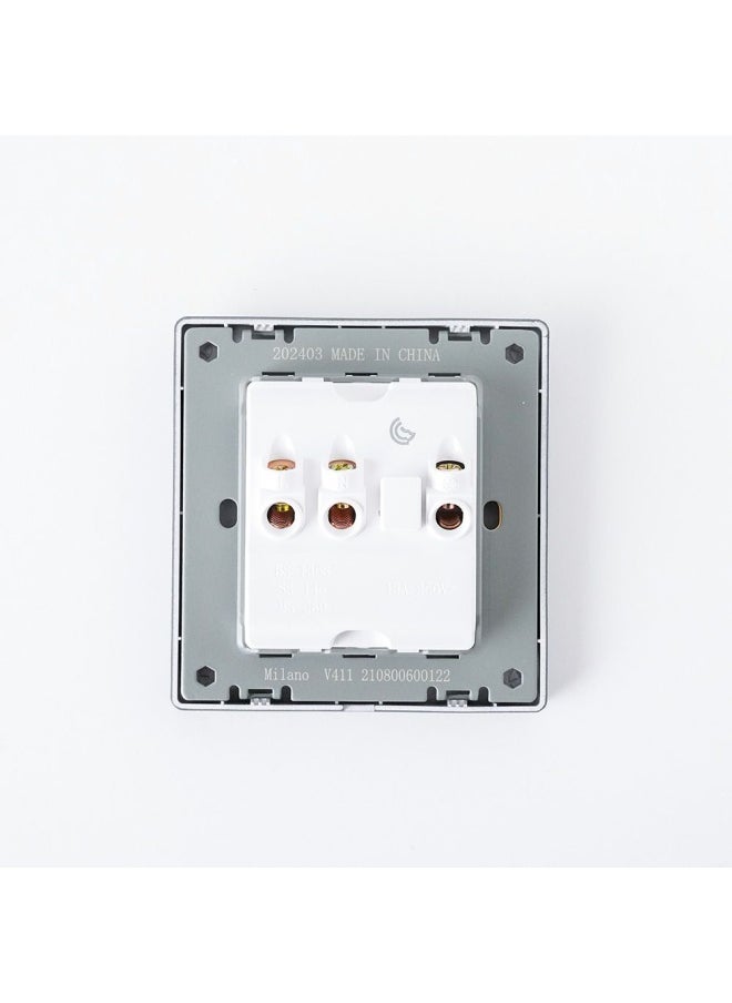 DANUBE HOME - Milano 13A Socket With Neon Single Switched Socket With Led Indicator Electrical Switches Sockets Outlets For Home Appliances Dp Aura Blk - Image 1