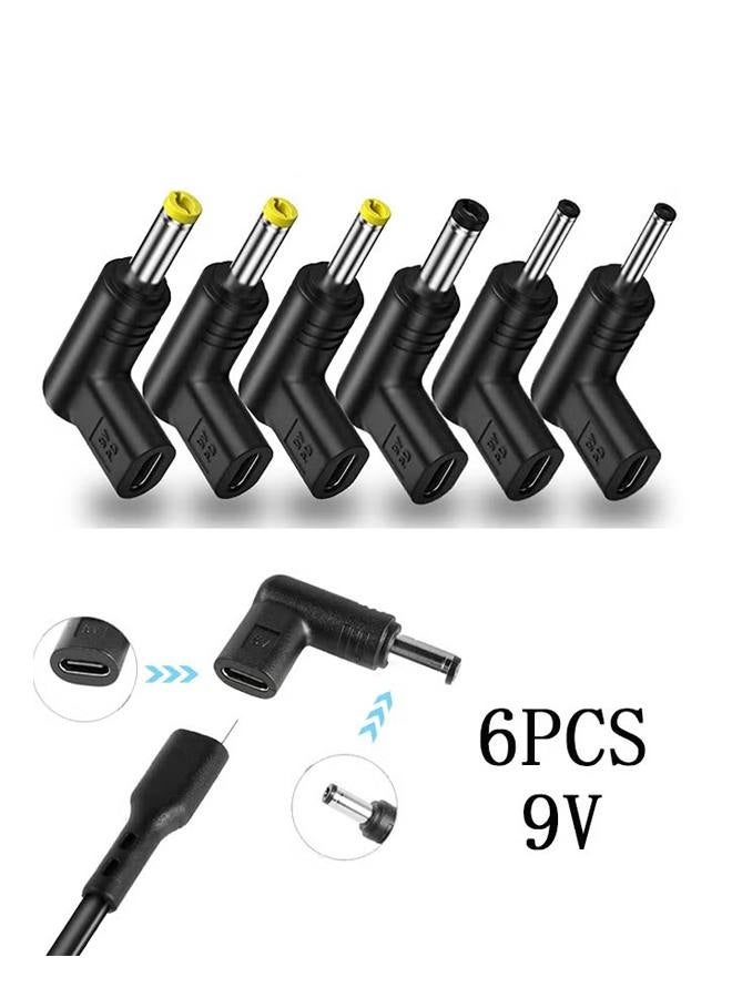 محول USB 3.1 من النوع C أنثى إلى DC ذكر، قابس محول شحن USB C إلى DC 9 فولت بزاوية 90 درجة، محاكي PD، لأجهزة الكمبيوتر المحمول، وجهاز التوجيه، وموصل شاحن مصدر الطاقة المحمول - Image 1