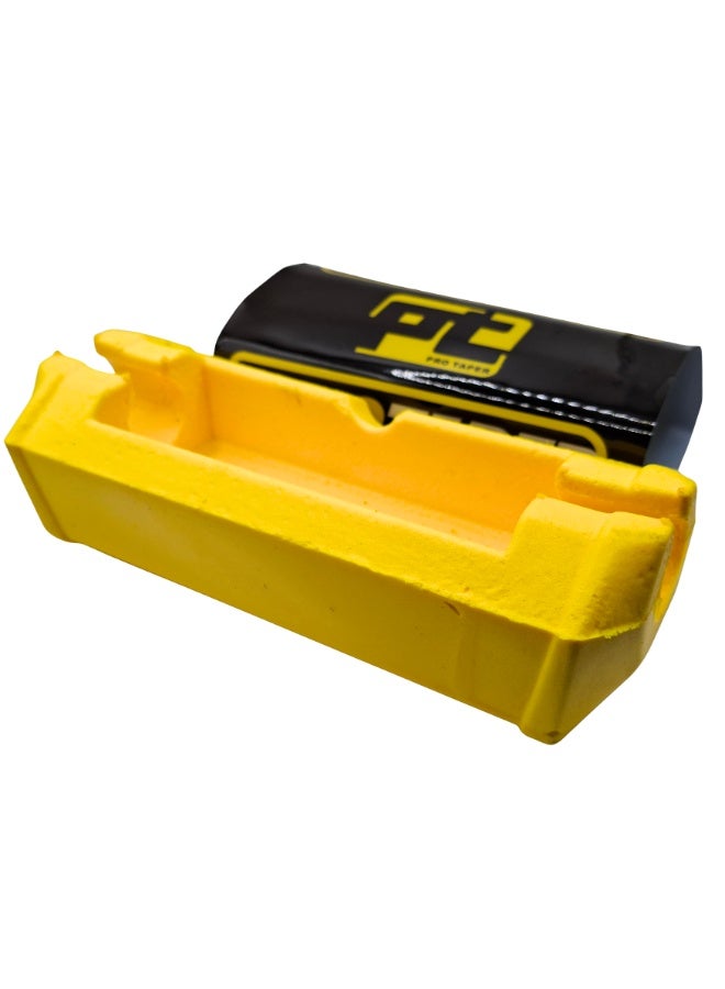 برو تابس وسادة مقود دراجة موتوكروس لقضيب المقود مع حماية فوم وأشرطة فيلكرو مقاس عالمي أصفر وأسود - Image 2