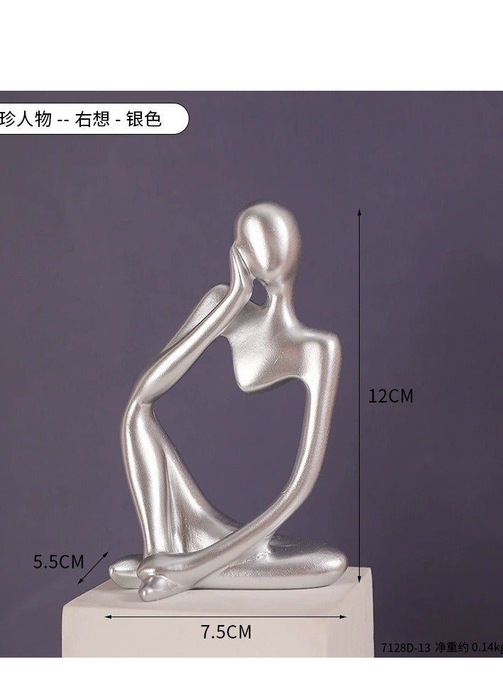 3 piece Set of Mini Multicolored Abstract Human Figure Ornaments, Adding an Artistic Touch to Your Spac  - Image 2