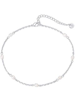 14K Gold Plated Charm Link Chain Anklets for Women | Dainty Cubic Zirconia Boho Dot Evil Eye Star Station Solitaire Pearl Beaded Festival Adjustable Gold Anklets