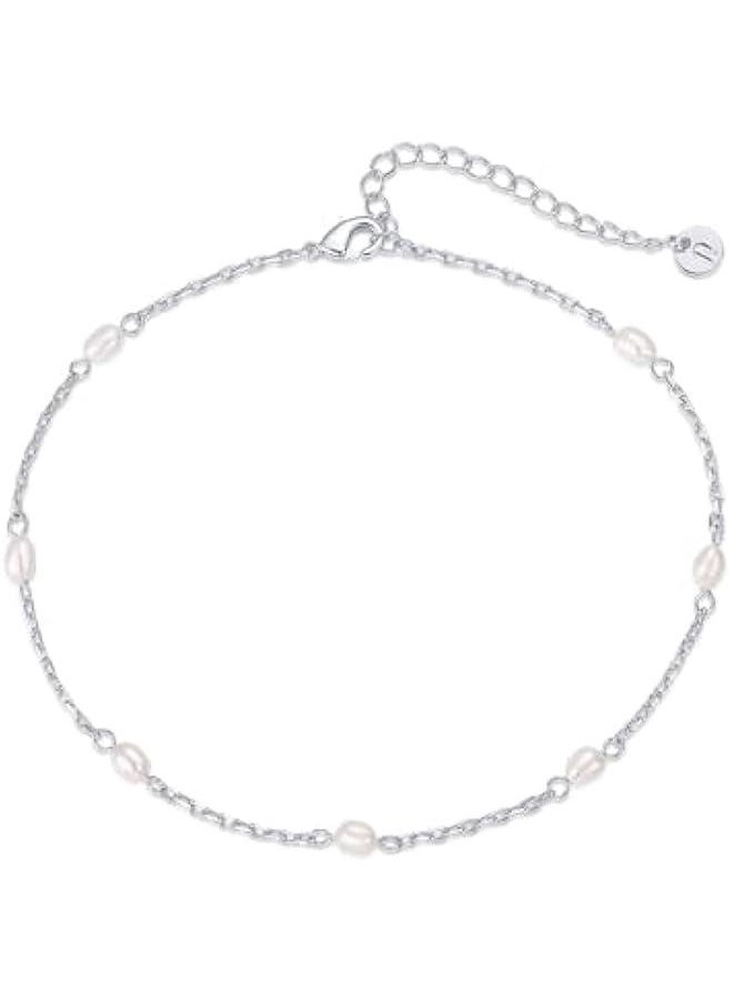 PAVOI - 14K Gold Plated Charm Link Chain Anklets for Women | Dainty Cubic Zirconia Boho Dot Evil Eye Star Station Solitaire Pearl Beaded Festival Adjustable Gold Anklets - Image 1