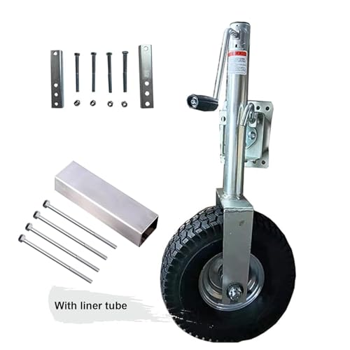 FPIGSHS Beach Boat Trailer Jack, 13.38in Trailer Jack Wheel, Heavy-Duty Bolt-On Swivel Tongue Jack, 2000lb Capacity, 11in Vertical Load (2000lbs/900kg) (2000LBS/900KG) - Image 2