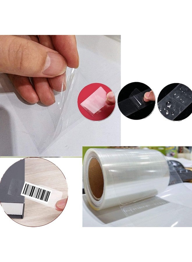 wootile 300Pcs Clear Label Protector Shields 2"X3" Vinyl Label Shields Library Book Repaire Tape Labelsspine Labels Clear Protectors For Essential Oil Bottle Labels Food Jars Labels Barcode Label Protectors  - Image 2