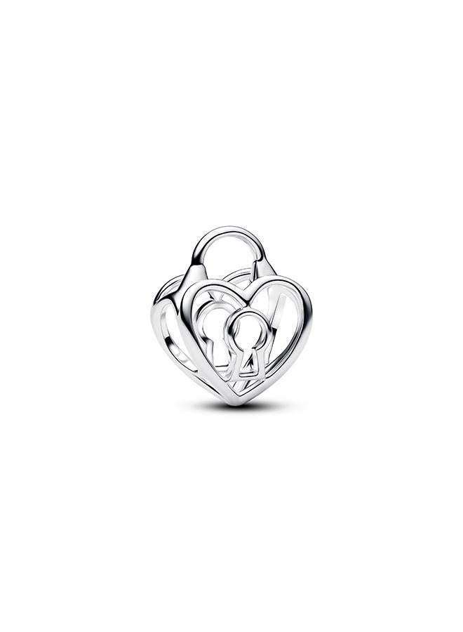 PANDORA Openwork Heart Padlock Charm - Image 1