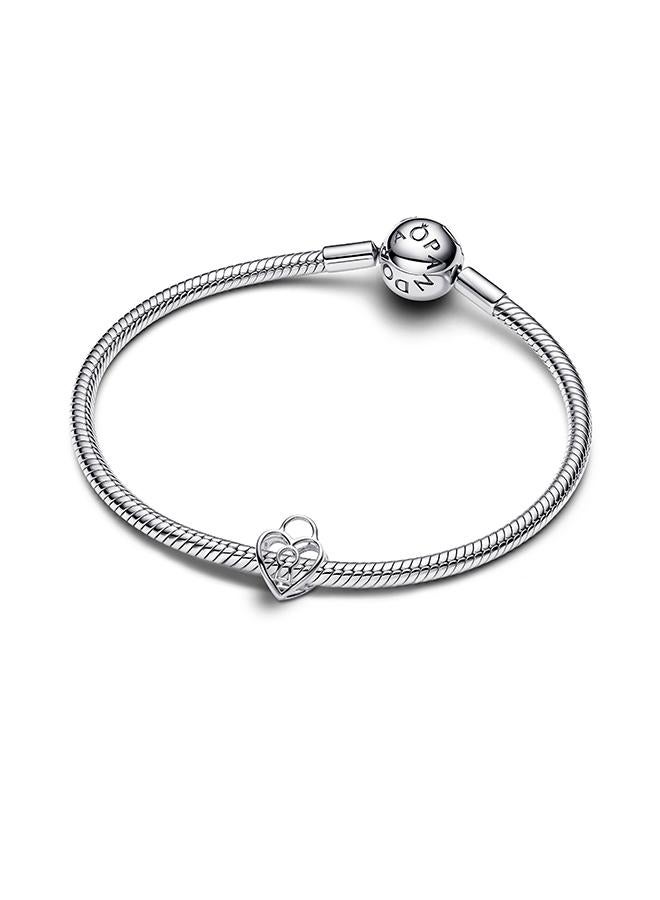 PANDORA Openwork Heart Padlock Charm - Image 3