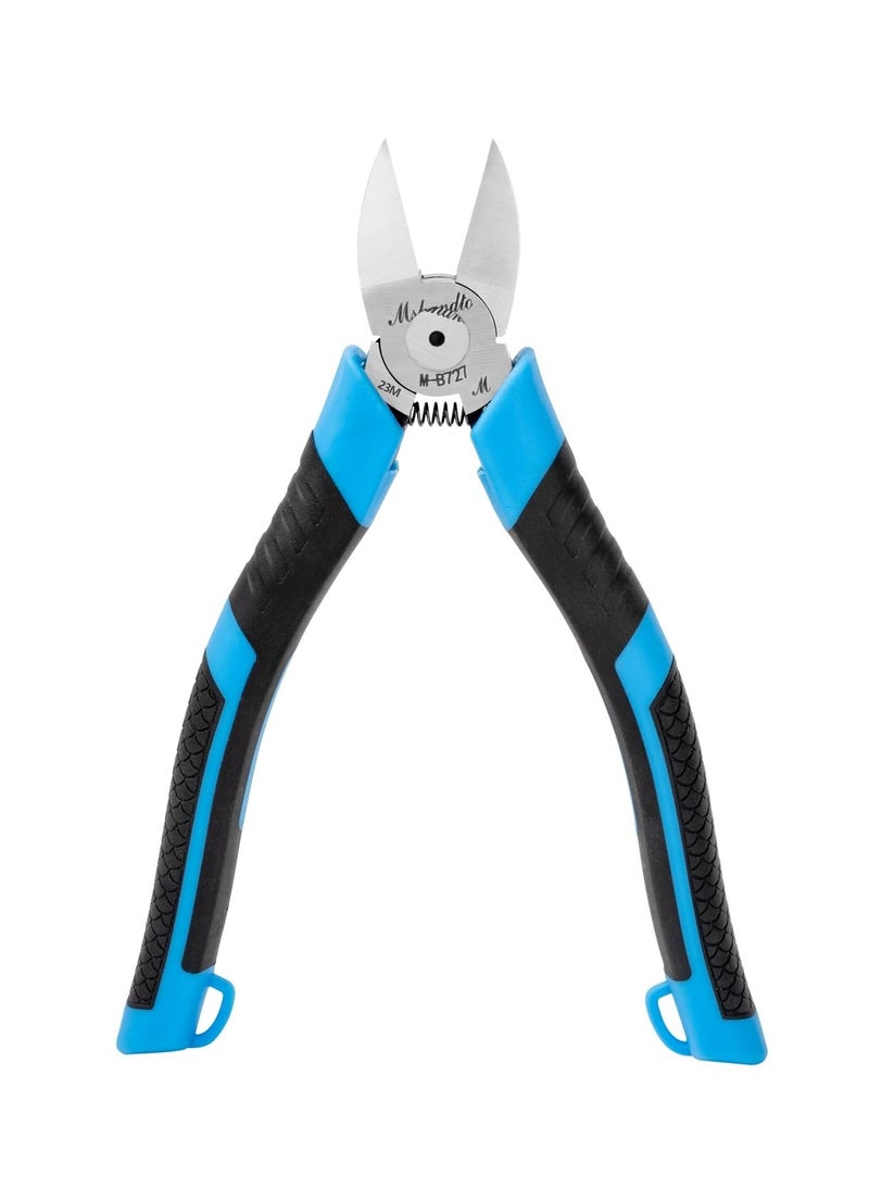 Zikra Wire Cutters, 7" Flush Cutters for Jewelry Making, Ultra-Sharp Side Cutters, CR-V Diagonal Cutters for Crafting, Flush Cut Pliers for Soft Copper Wire, Floral, Circuit Board - Image 1