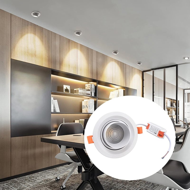 ZJchao Recessed Lighting 7W COB LED Downlight Warm Color Temperature for Hotels & Homes 100-264V - Image 5
