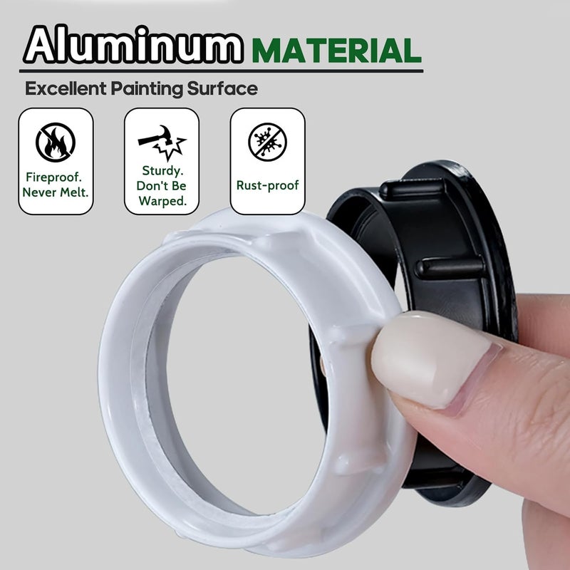 EMNOOTI Aluminum Socket Shade Rings - Medium Base E26, Retaining Rings for Glass Lamp Shades/Light Fixtures, Lock Thread Diameter 1-1/2 Inches - Image 2