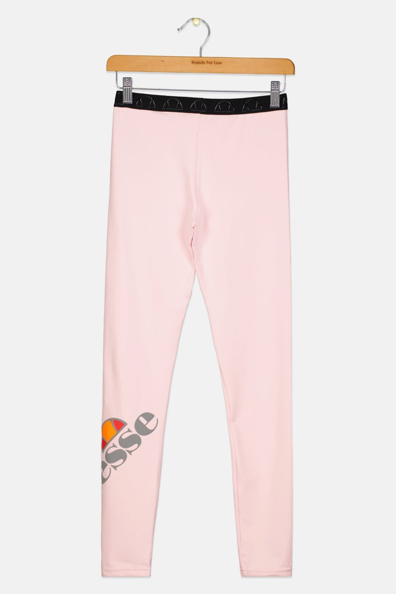 Ellesse Kids Girl Sportswear Fit Brand Logo Training Legging, Pink - Image 2