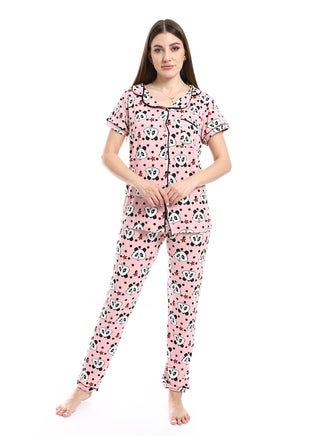 Women Pajama Set With Pants And Button Design - pzsku/Z371764A224F9FE182C77Z/45/_/1710926990/923b9cd1-25a4-4238-9255-d61973b3e044