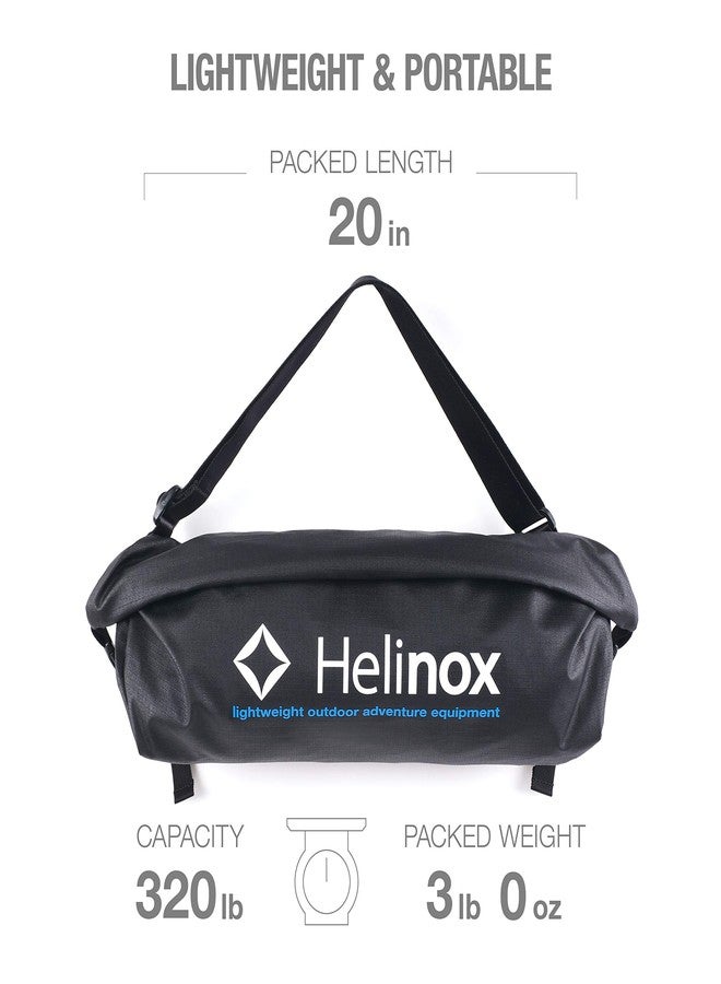 Helinox Incline Festival Chair | Comfortable, Lightweight, Compact Chair for Music Festivals and Outdoor Events, on Flat or Sloping Ground (Black) - Image 2