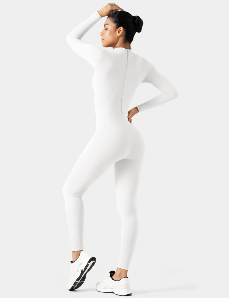 Speerise Women Bodysuit Rompers Long Sleeve Jumpsuits Leotards One Piece Tummy Control Yoga Workout Outfits – Multi-Use Stretchy Unitard for Acro Yoga, Aerialist Acts, and Everyday Streetwear Styling - Image 4