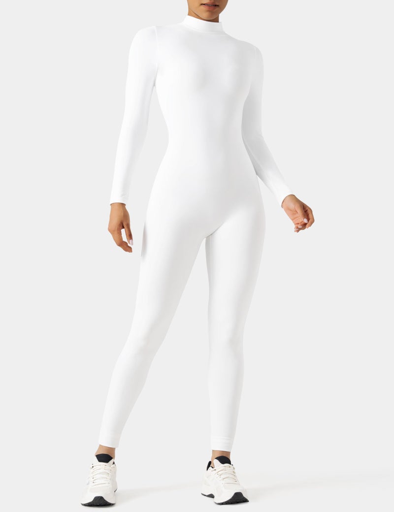 Speerise Women Bodysuit Rompers Long Sleeve Jumpsuits Leotards One Piece Tummy Control Yoga Workout Outfits – Multi-Use Stretchy Unitard for Acro Yoga, Aerialist Acts, and Everyday Streetwear Styling - Image 2