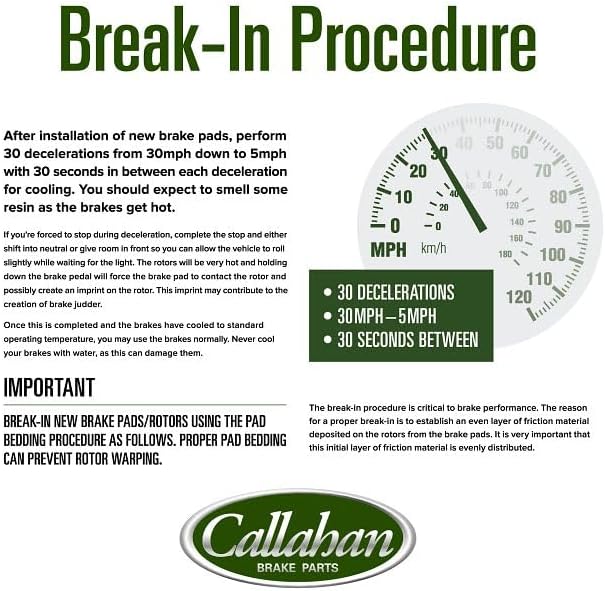 Callahan Brake Parts CDS03007 Rear Brake Kit with Rotors, Ceramic Pads, and Clips for VW Golf, Jetta, and Audi A3 - Image 5