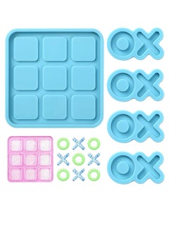 Y&D Tic Tac Toe Resin Mold with 4 XO Chess Pieces Molds, Board Game Silicone Casting Molds for Casting,DIY Tabletop Game(2PCS)  - Image 1