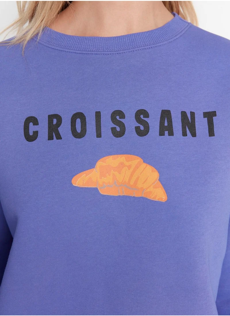 trendyol Oversized Printed Sweatshirt