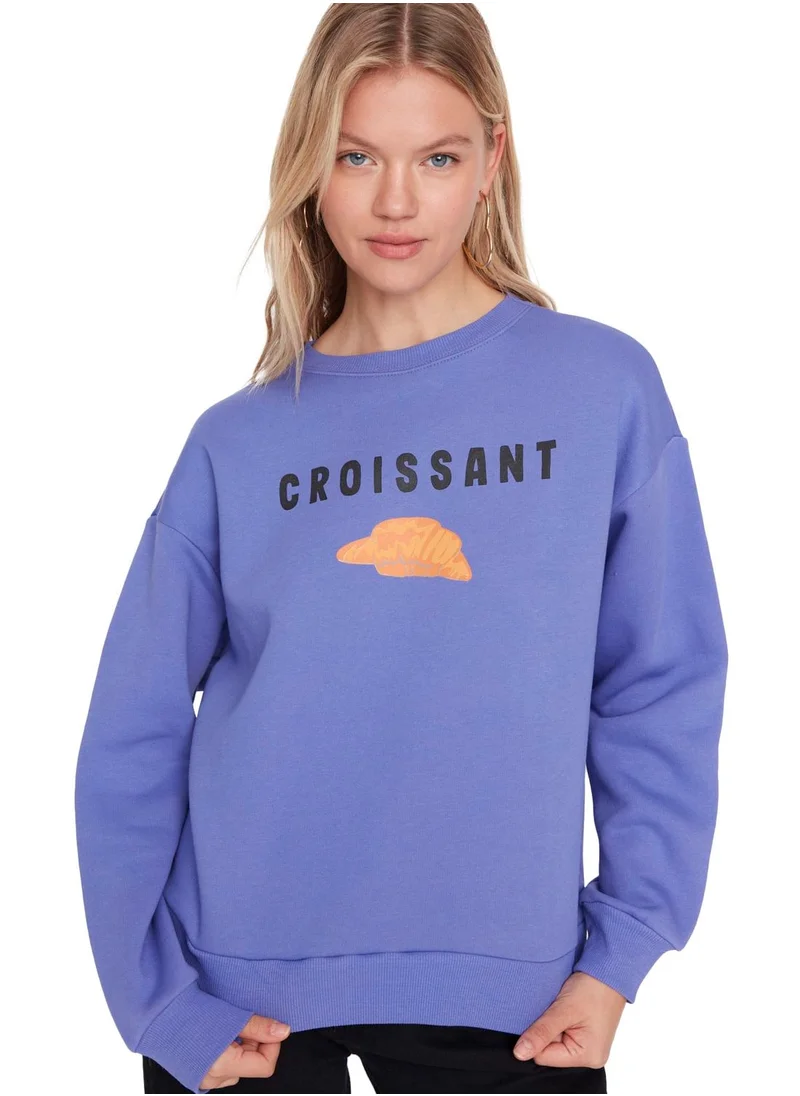 trendyol Oversized Printed Sweatshirt