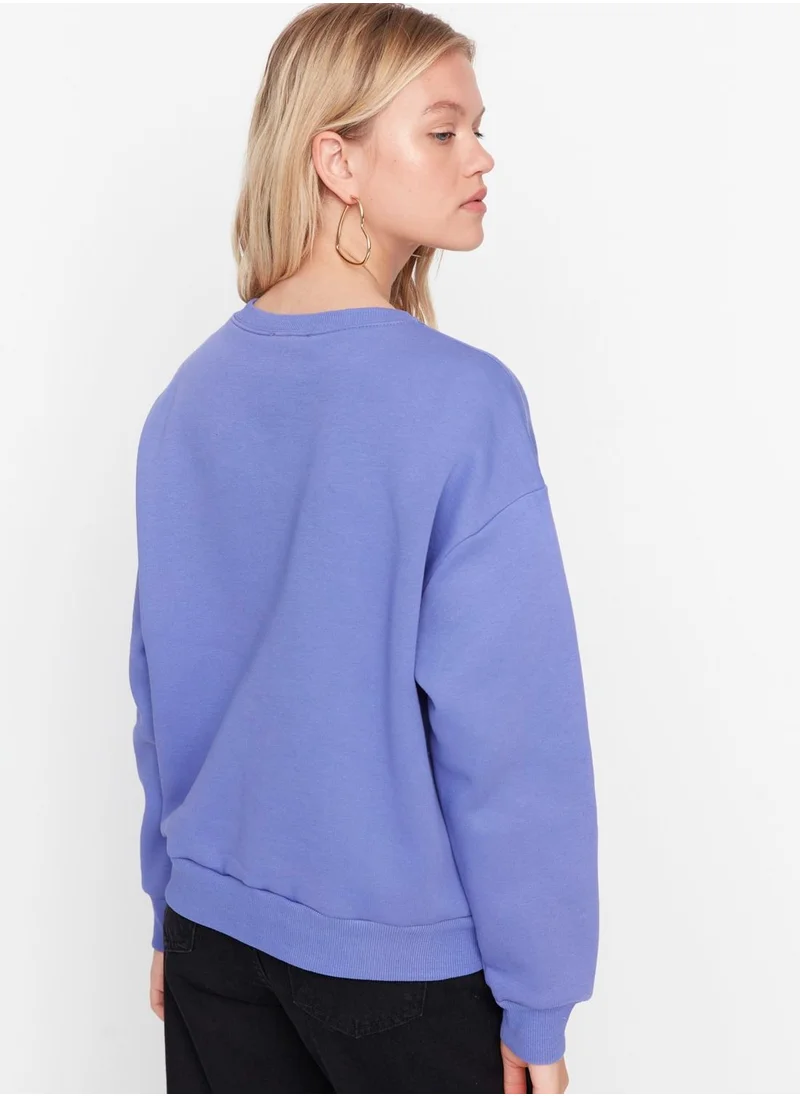 trendyol Oversized Printed Sweatshirt
