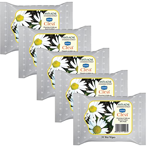 GINNI CLEA Wet Wipes, Cleansing & Makeup Remover Wipes, Wet Tissues for Face Moisturizing (Anti Acne) (150 Wipes) - Image 1