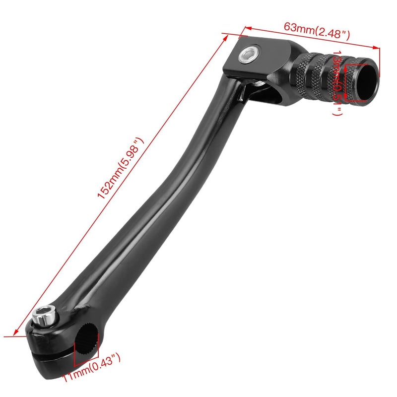 GREHUA Folding Gear Shift Lever Compatible with 50cc 70cc 90cc 110cc 125cc Pit Dirt Bike SSR110 SSR125 TaoTao110 DB10 DB14 ATA SDG107 TTR50 Baja DR49 Kayo Roketa Pitster pro Sunl Lifan Parts Black - Image 3
