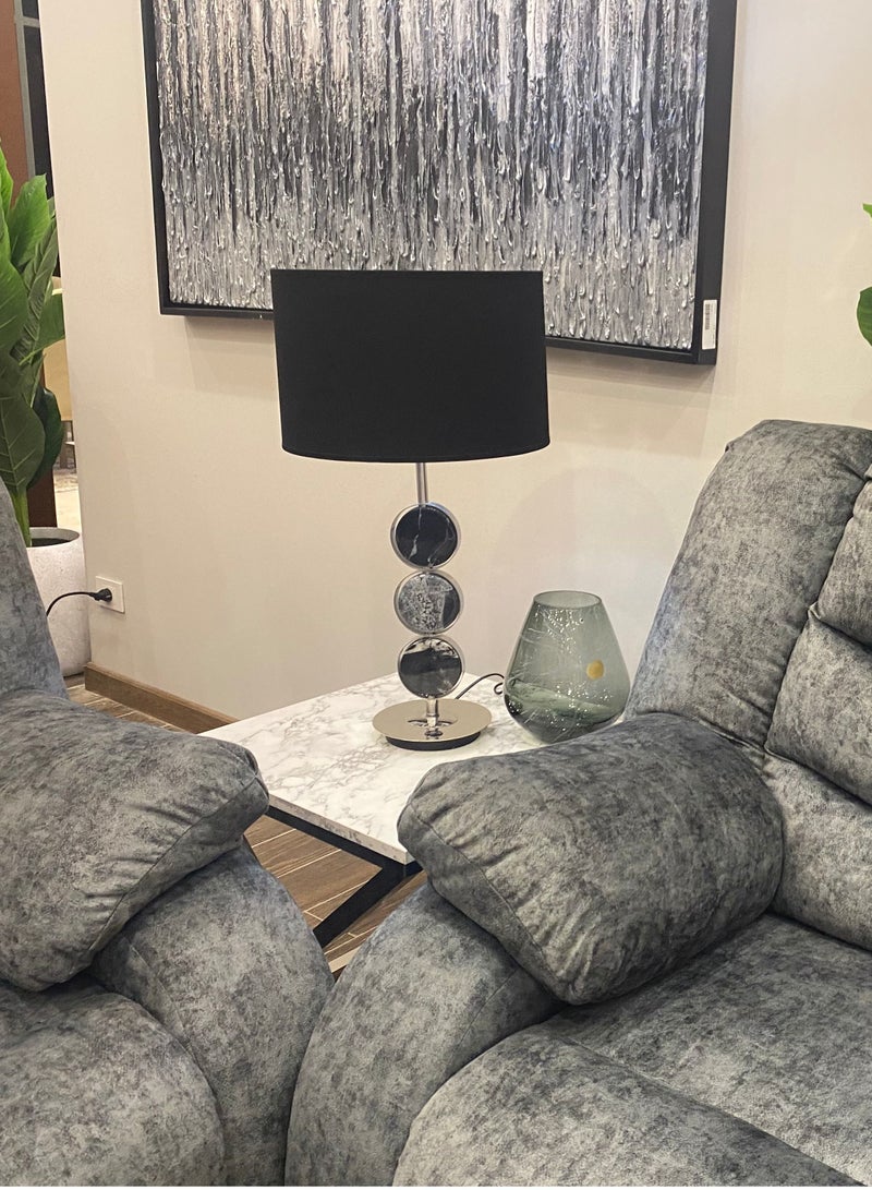 سوليتير مصباح ترابيزة من الستانلس ستيل والرخام الطبيعي مع خاصية التحكم باللمس - Image 3