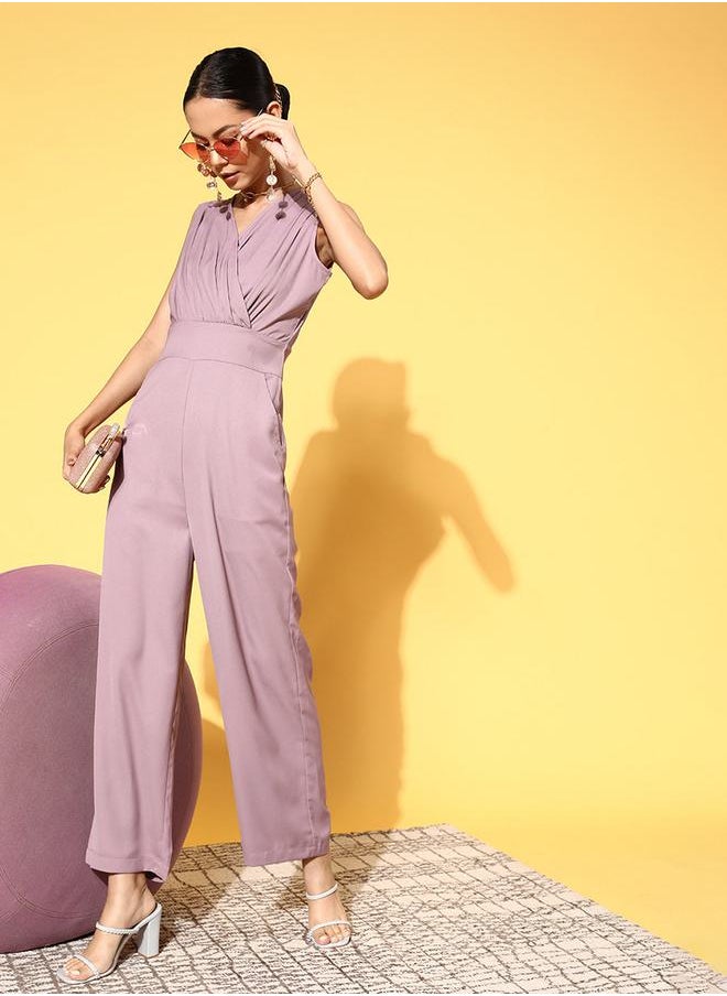 SASSAFRAS - Gathered Detail Sleeveless Jumpsuit by Styli - Image 1