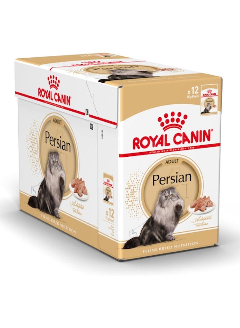 رويال كانين طعام رويال كانين للقطط الفارسية (طعام رطب - أكياس) 12 × 85 جم - Image 1