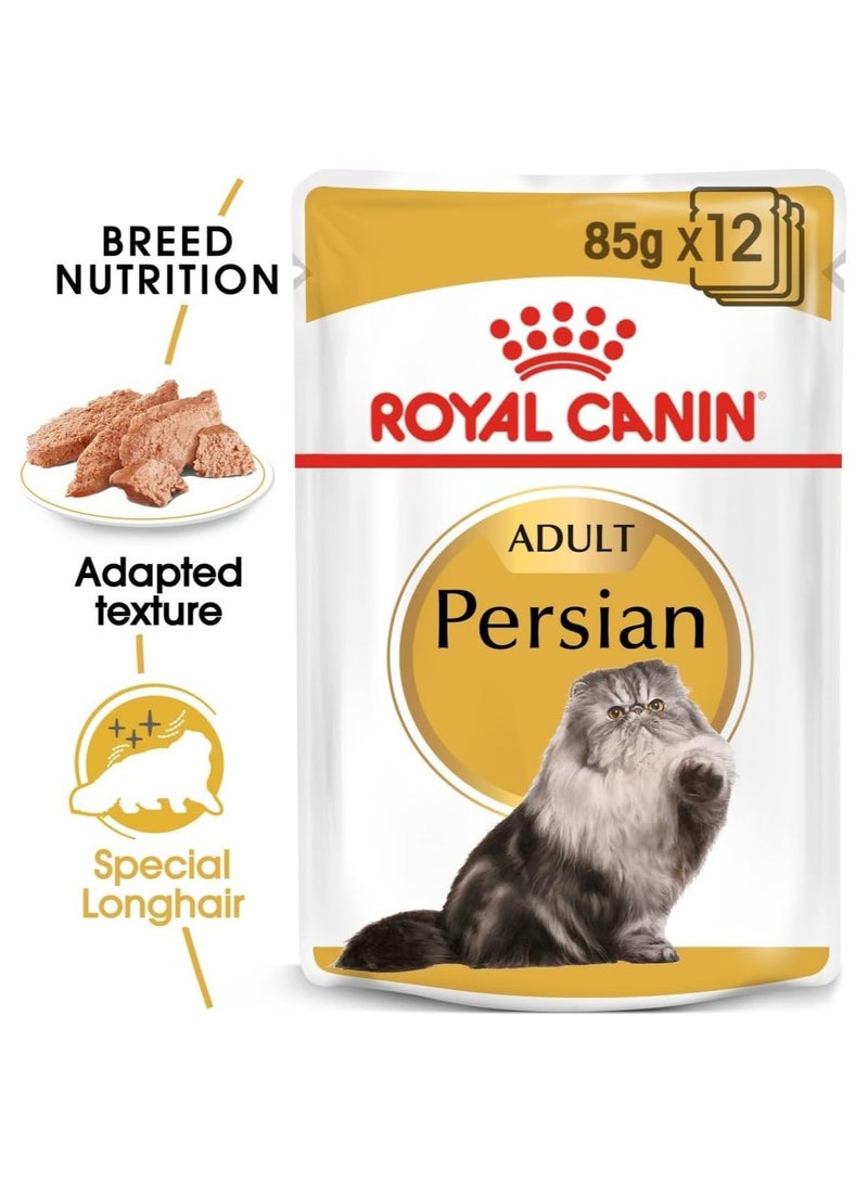 رويال كانين طعام رويال كانين للقطط الفارسية (طعام رطب - أكياس) 12 × 85 جم - Image 4