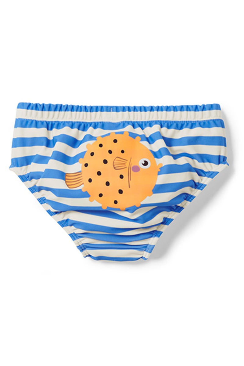 Tchibo Toddlers Boy Stripe Swimwear Bottom, Blue - Image 3