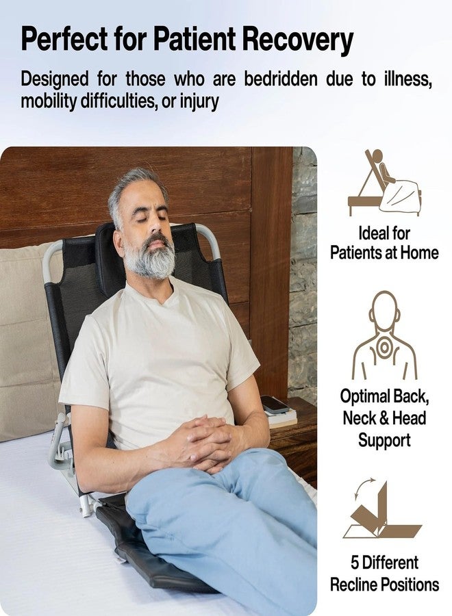 MADISON 𝟏𝟓 𝐘𝐄𝐀𝐑𝐒 𝐖𝐀𝐑𝐑𝐀𝐍𝐓𝐘 Adjustable Hospital Back Rest for Use on Bed, Back Support for Patient at Home, 5 Changeable Recline Angles, Foldable & Portable (Pack of 1) - Image 2