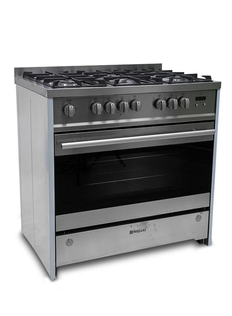WELLGAS Wellgas Portuguese Oven,  Professional, 5gas Burners, Without Cover, 90*60cm, GCW 99 SSP - Image 1