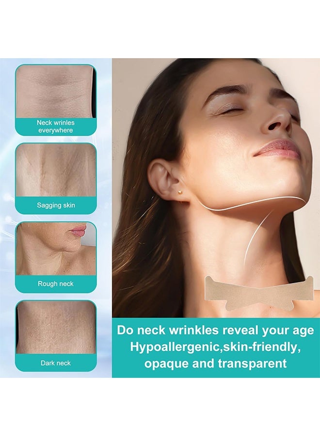 GD 30 Pcs Wrinkle Lifting Patches Neck Lift Strips, Self-Adhesive Face Neck Tape Lifting Invisible Patch for Improving Wrinkles Neck Lines, Waterproof High Elasticity V Shape Lift Tape Stickers for Reducing Wrinkles - Image 5