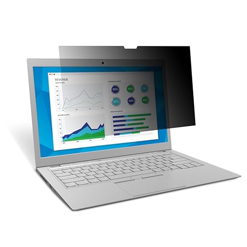 3M Privacy Filter for 13.3 Inch Widescreen Laptop, COMPLY Attachment for Flip-Share, Reversible Gloss/Matte, Reduces Blue Light, Screen Protection, 16:9 Aspect Ratio (PF133W9B) - Image 1