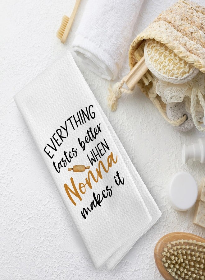 TAEDIN Nonna Gifts Kitchen Towels Grandma Gifts from Grandchildren, Grandma Gift for Mothers Day Dish Towel Dishcloth 16x24 Inches, Grandmother Gift Decorative Absorbent Hand Tea Towels Decor - Image 5