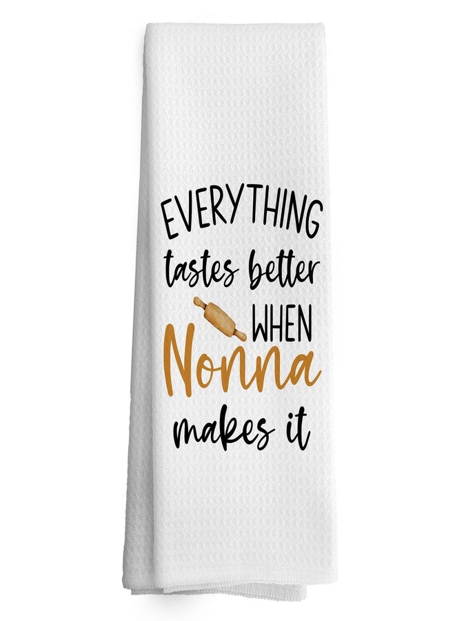 TAEDIN Nonna Gifts Kitchen Towels Grandma Gifts from Grandchildren, Grandma Gift for Mothers Day Dish Towel Dishcloth 16x24 Inches, Grandmother Gift Decorative Absorbent Hand Tea Towels Decor - Image 1