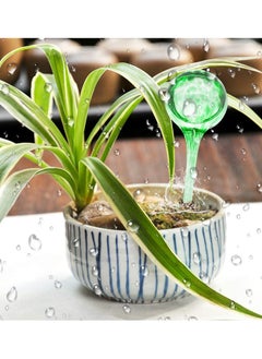 Generic Automatic Self-Watering Globes for Indoor Plants Decorative Hand-Blown Glass Eco-Friendly Watering Device in Green and Blue  - Image 1