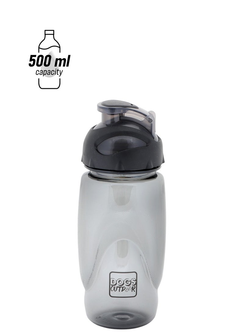 بيج ديزاين زجاجة مياه خارجية بتصميم كلاب 500 مل أسود - Image 1