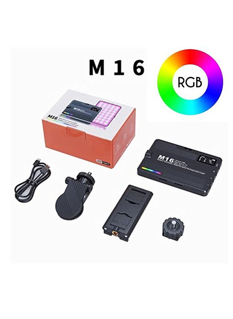 Generic M16 Mini RGB LED Creative Video Light 3000-9900K Full Color For Camera DSLR And Smartphone  - Image 1
