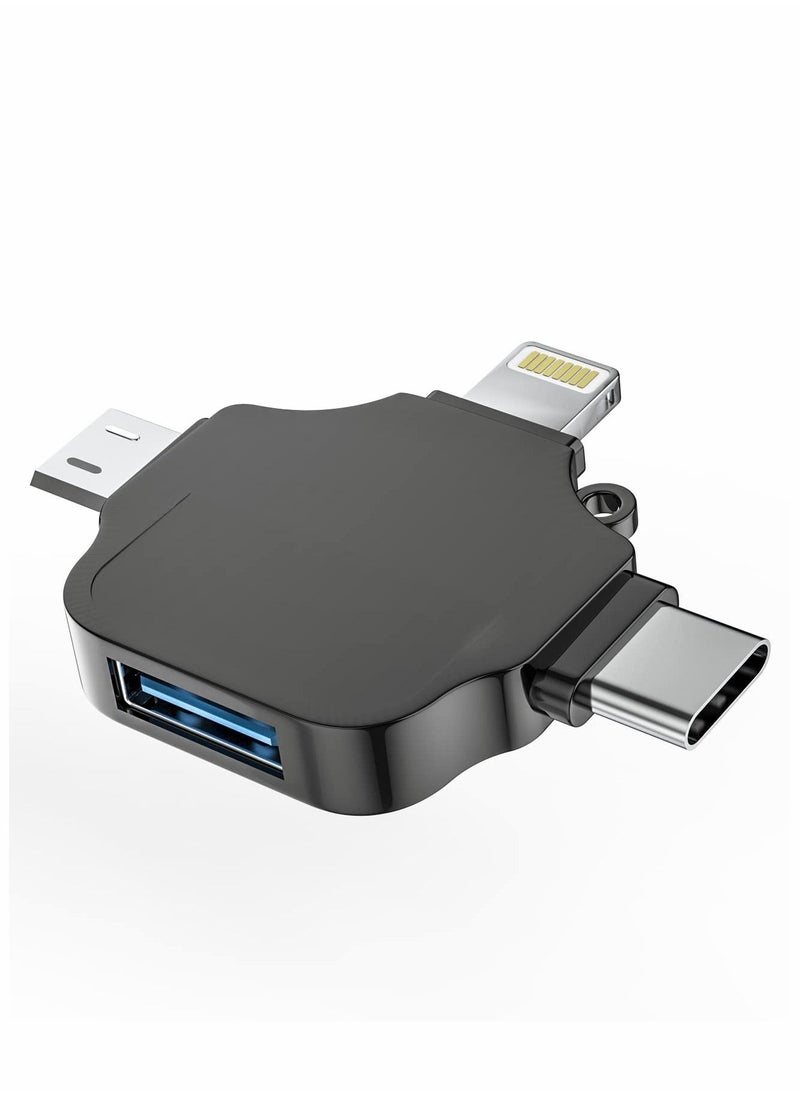SYOSI - Adapter for Lightning, Type C, and USB to USB Female, OTG Cable Compatible with iPhone, Micro-A, TypeC - Image 1