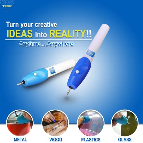FreshDcart FDC-12A Electric Engraving Pen – Compact Engraving Machine for Metal, Glass, Jewellery, Wood &Plastic with Extra Nib – Ideal Tool for Crafting and Marking Tasks (White) - Image 5