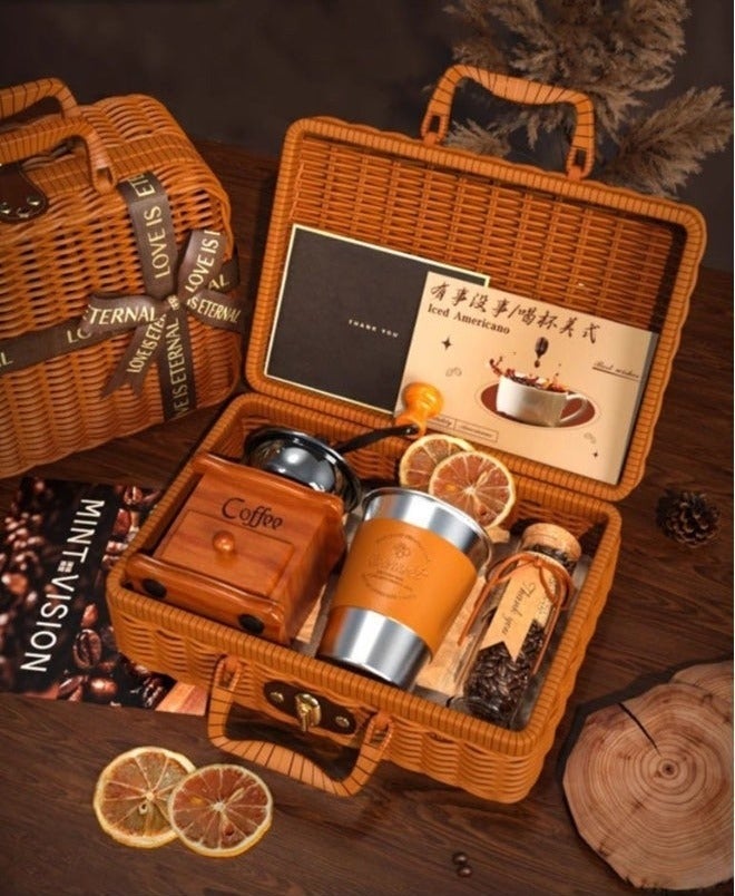 FUREUL Coffee Maker Gift Basket Set With Portable Hand-held Gift Box, Hand Brewing Coffee Accessories Kit  Gift for Coffee Lovers, Birthday gift Wedding, Party Souvenir - Image 1