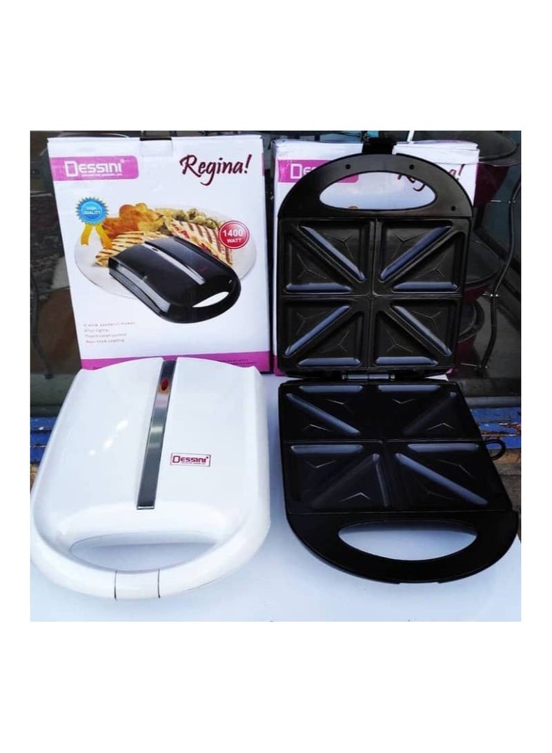 Dessini Regina 4 Slice Non Stick Sandwich Maker - Image 3
