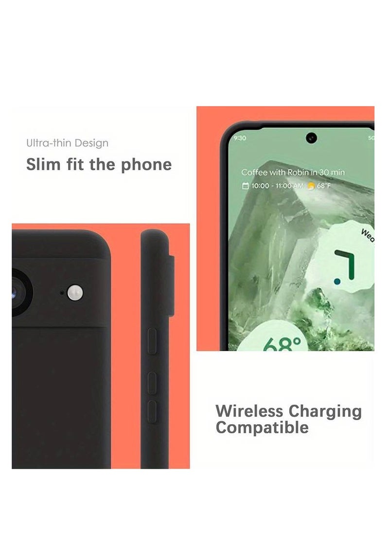 HEXABEX - Google Pixel 8 Case, Silicone Protection Case for Google Pixel 8 6.2" Black - Image 1