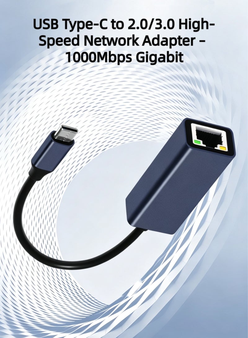محول USB-C إلى إيثرنت بسرعة جيجابت – منفذ RJ45، يدعم 10/100/1000 ميجابت/ثانية، متوافق مع Thunderbolt 3/4، يعمل مع ThinkPad وSurface Pro وiPad Pro وMacBook Pro وGalaxy - Image 1