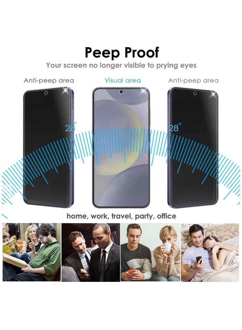 Glass for Samsung Galaxy S25 Privacy Glass Screen Protector Anti-Spy Tempered Glass Film 9H Hardness Scratch Resistant for Samsung Galaxy S25 - Image 4