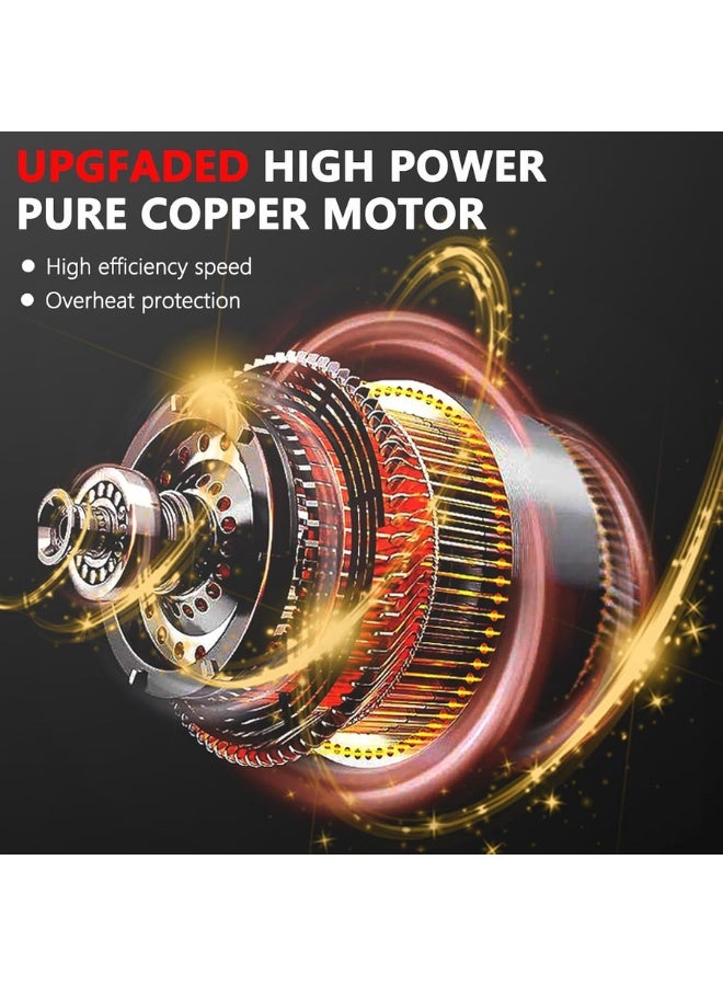 منشار كهربائي صغير لاسلكي محمول بالبطارية، Mini Chainsaw لقطع الأغصان وتقليم الأشجار، منشار يدوي كهربائي للشجرة والفناء والمنزل والحديقة، بطارية ليثيوم أيون 48V، قوة 200 واط، سرعة السلسلة 600 متر/دقيقة، أداة قص الأخشاب والهدايا للرجال والنساء، أداة حديقة صغيرة احترافية - Image 5