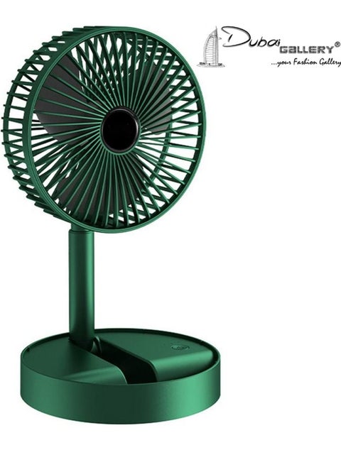 Rechargeable USB Table Fan Folding Electric Desk Fan Strong Wind 3 speed Adjustable Portable Storage Retractable Fan Desktop Telescopic Floor Foldable Student Summer Fan